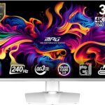 MSI MPG 321URXW QD-OLED 32-inch 3840 x 2160 (UHD) Computer Monitor, 240Hz, Adaptive-Sync, HDMI, DP Port, VESA Mountable, Tilt, Speaker, 0.03ms, White