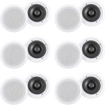 Rockville (12) HC655-16 6.5″ 500 Watt in-Ceiling Home Theater Speakers 16 Ohm