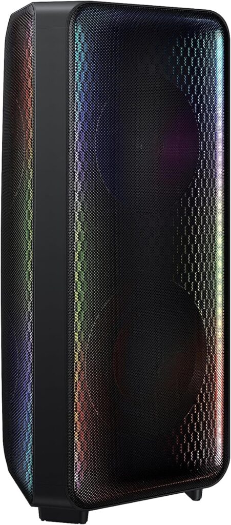 SAMSUNG MX-ST50B Sound Tower High Power Audio, 240W Floor Standing Speaker, Bi-Directional Sound, Built-In Battery, IPX5 Water Resistant, Party Light+, Bluetooth Multi-Connection, 2022