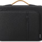 DOMISO 15.6 Inch Laptop Sleeve Case Waterproof & Shockproof Computer Bag with Handle for MacBook Pro 16, Dell XPS 15, ASUS ROG, HP Envy, Surface Book 15-16 Inch, Black