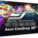 Elite Screens Aeon CineGrey 3D, 150″ Fixed Frame CLR/ALR Projector Screen 16:9, Standard Throw Projection, Edge Free Ceiling & Ambient Light Rejecting, Wall-Mounted, for Movie Home Theater, AR150DHD3