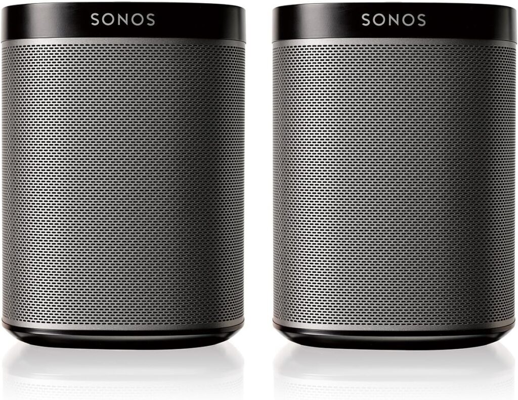SONOS Play:1 2-Room Streaming Music Starter Set Bundle (Black) (Renewed)