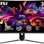MSI MAG 321CUP QD-OLED 32-inch 3840 x 2160 (UHD) Computer Monitor, 165Hz, Adaptive-Sync, HDMI, DP Port, VESA Mountable, Tilt, Speaker, 0.03ms, Black