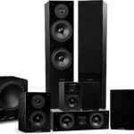 Fluance Elite High Definition Surround Sound Home Theater 7.1 Speaker System Including Floorstanding Towers, Center Channel, Surround, Rear Surround Speakers, and DB10 Subwoofer – Black Ash (SX71BR)