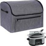 Slow Cooker Cover Bag for Ninja Foodi Possible Cooker Pro, Durable Dust Cover with Front Pocket Handle, Scratch Water Resistant, Gray