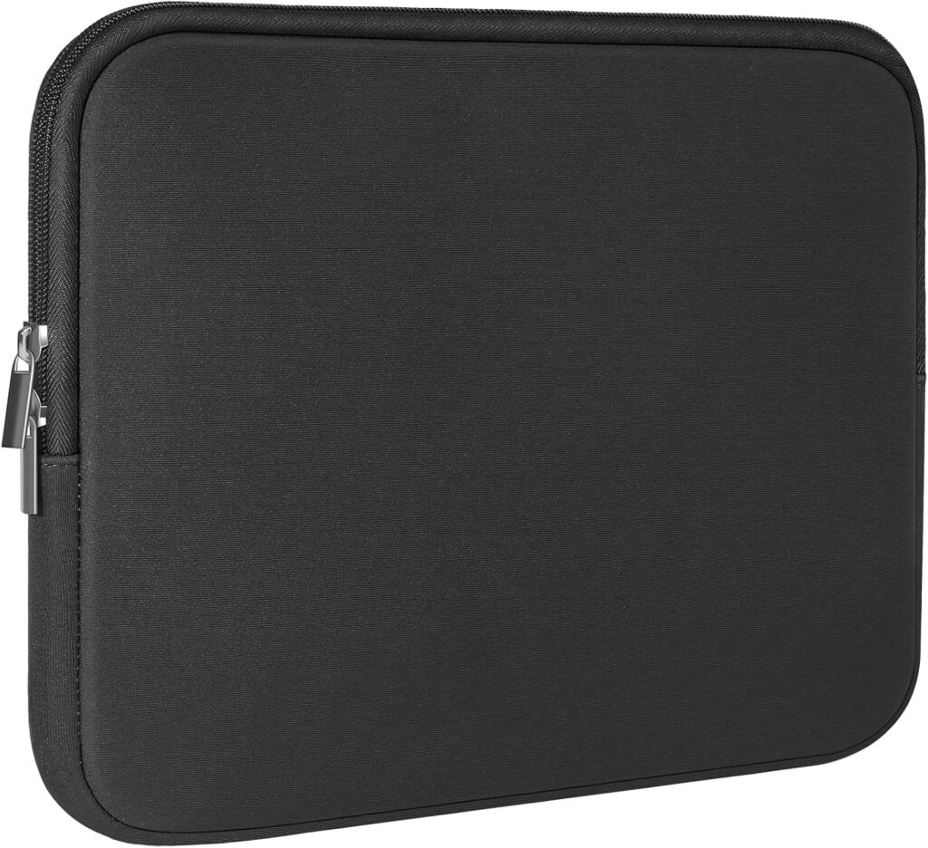 DTTO Laptop Sleeve Case, 13.3 Inch Padded Protective Laptop Cover Briefcase Carrying Bag Compatible with MacBook Air/Pro 13 Inch, MacBook Pro 14 Inch, Slim Portable Computer Bag Neoprene, Black