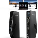 WAVLINK USB 3.0 and USB-C Universal Laptop Docking Station with 65W, Dual Monitor Docking Station for Windows or Mac, 4K HDMI (2 HDMI,2 Display Ports,3 USB-A, 2 USB-C, Ethernet, Audio&Mic)