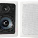 Polk Audio RC55i 2-Way Premium in-Wall 5.25″ Home Stereo Speakers (Pair) | Perfect for Damp and Humid Indoor/Outdoor Placement – Bath, Kitchen, Covered Porches (White, Paintable Grille)