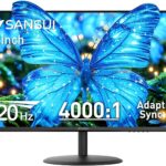 SANSUI 22 Inch 120Hz Monitor, FHD Computer Monitor 4000:1 Contrast Ratio with Adaptive Sync, HDR 100% sRGB, HDMI 2.1 x 2, VESA Mount, Eye Care for Home/Office (ES-22X3AH, One HDMI Cable Included).