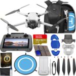 DJI Mini 4 Pro Drone with RC 2 2 (Remote Controller w/ Screen) Folding Mini-Drone with 4K HDR Video Under 249g, 34 Mins Flight Time, Omnidirectional Vision Sensing Bundle with 128GB Memory Card, Landing Pad, CPS 2 Year Warranty + More