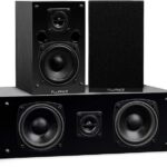 Fluance Elite High Definition Compact Surround Sound Home Theater 5.0 Channel Speaker System Including 2-Way Bookshelf, Center Channel and Rear Surround Speakers – Black Ash (SX50BC)