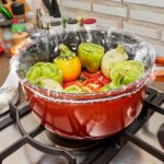 Maxdot 50 Pcs Disposable Slow Cooker Liners with Elastic Band Multi Use Cooking Pot Liners Fit 3 QT to 6.5 QT Large Slow Cooker Cooking Bags Suitable for Oval and Round Pots