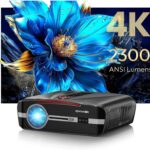 Daylight Projector 2300 ANSI Ultra HD 4K HDR10+ Daytime Smart Projector with Tof Autofocus HDMI ARC Short Throw Home Theater Projector with Wifi Bluetooth NFC Android TV LAN for Outdoor Movie Gaming
