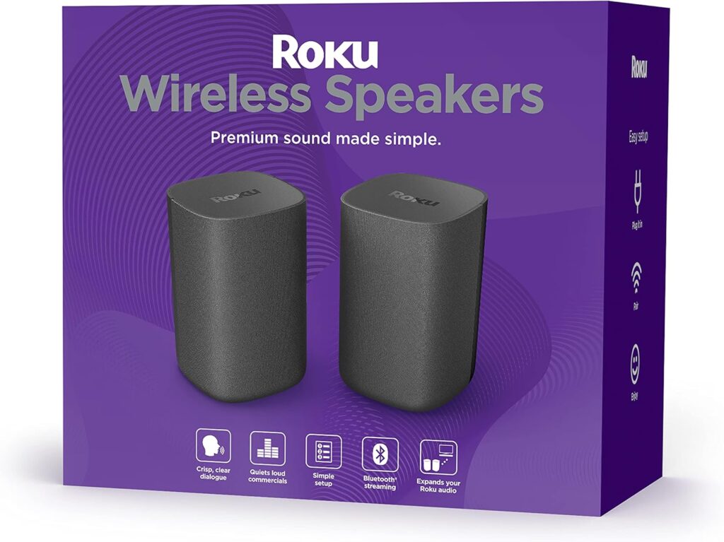 Roku Wireless Speakers (for Roku Smart Audio or Roku TV) (Renewed)