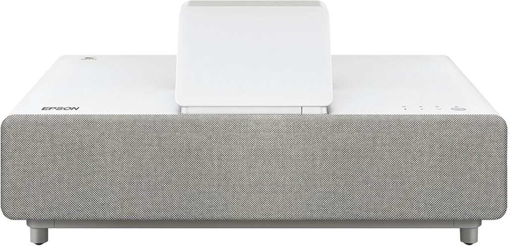 Epson EpiqVision Ultra LS500 Laser Ultra Short Throw Projector, 4000 lumens, 4K PRO-UHD, HDR, Android TV, Google Assistant, HDMI 2.0, built-in speakers – White (Renewed)
