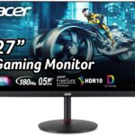 Acer Nitro 27″ WQHD 2560 x 1440 PC Gaming IPS Monitor | AMD FreeSync Premium Up to 180Hz Refresh 0.5ms DCI-P3 95% 1 Display Port 1.2 & 2 HDMI 2.0 XV271U M3bmiiprx,Black