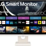 LG 27SR50F-W Smart Monitor 27-Inch FHD (1920×1080) IPS Display, webOS 23, HDR 10, x2 Built-in Speakers, AirPlay 2, Screen Share, Bluetooth, ThinQ App, Remote Control, White