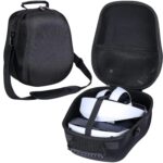 khanka Hard Travel Case Replacement for Sony PlayStation VR 2, Carrying Case with Shoulder Strap, Compatible for PSVR2 Controller and PSVR2 Headset (Black)