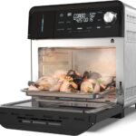 Nuwave PFAS-Free Steam Oven & Air Fryer, All-in-One Convection Cooker with Precision Steam Control, Toast, Air Fry, Sous Vide, Steam & More, Juicier Meats, 120 Presets, 50–450°F, Stainless Steel