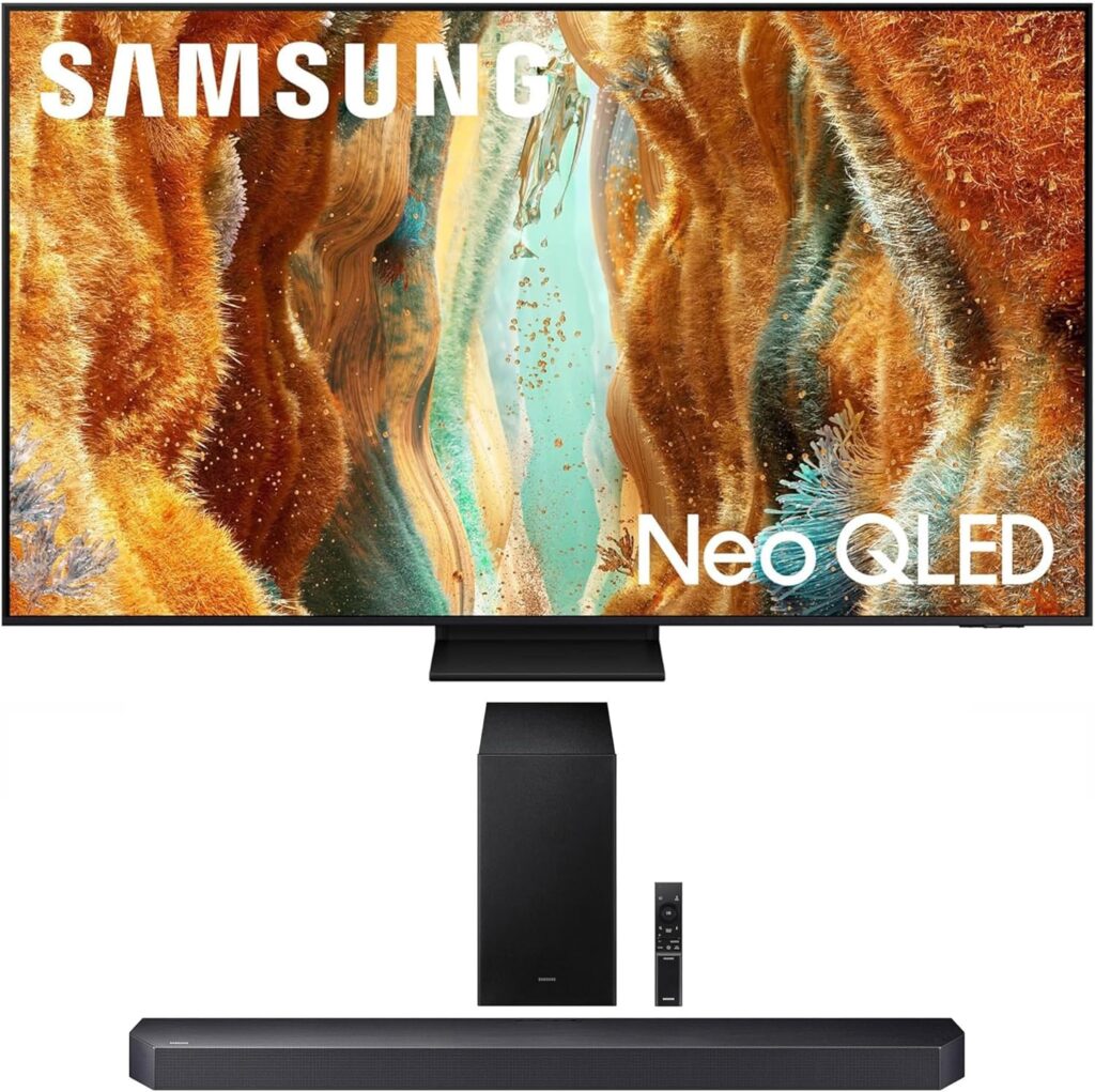 Samsung QN85QN70FAFXZA 85 Inch Neo QLED 4K Smart TV with a HW-Q600F Q Series Soundbar 3.1.2 Ch Sound and Subwoofer (2025)