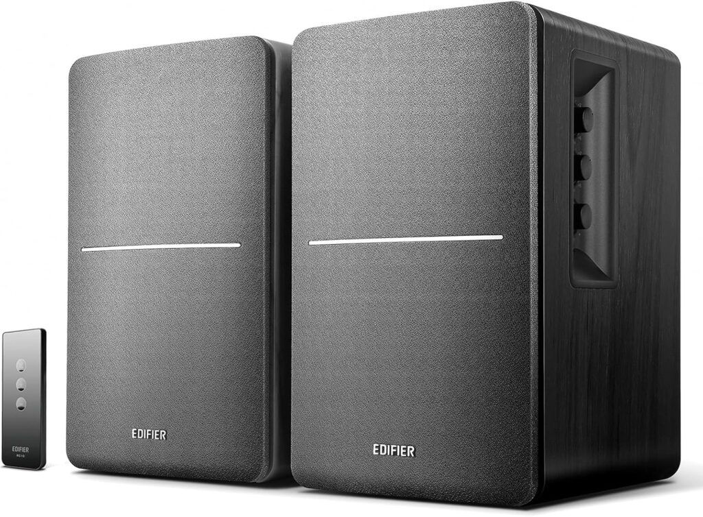 Edifier R1280T Powered Bookshelf Speakers – 2.0 Active Near Field Studio Monitor Speaker – Black – 42 Watts RMS