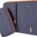 Voova Laptop Sleeve Case 15.6 Inch Compatible with MacBook Air 15 M2/M3/M4, MacBook Pro 15/16, 15-16″ Hp Lenovo Dell Acer Asus, 2 in 1 Waterproof Computer Bag with Detachable Accessory Pouch, Grey
