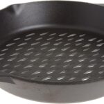 Lodge Pre-Seasoned Cast Iron Round Grilling Pan – Use on the Grill – Grilling Pan Designed to Protect Food from Falling Through the Grate – Cast Iron 12 Inch