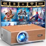 [Electric Focus / High Brightness] Projector with WiFi and Bluetooth, Highlight Native 1080P Outdoor Movie Projector, FUDONI Home Theater Auto 6D Keystone, 300″Screen for USB/HDMI/iOS/Android/TV Stick