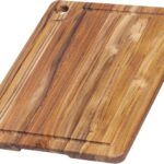 Teakhaus Teak Cutting Board – Rectangle Edge Grain Board With Corner Hole And Juice Canal (16 x 12 x .5 in.)