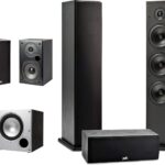 Polk Audio 5.1 Channel Home Theater System with Powered Subwoofer |Two (2) T15 Bookshelf, One (1) T30 Center Channel, Two (2) T50 Tower Speakers, PSW10 Sub | Alexa + HEOS