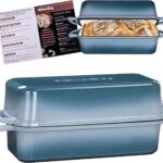 11×5 Inch Cast Iron Bread Loaf Pan With Lid, 5.8 Qt Large Loaf Pan for Sourdough Bread Baking, Heavy Duty Dutch Oven Bread Pan For a Crispy Crust, Seasalt