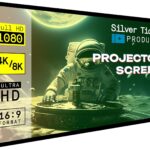 Silver Ticket Products STR Series 6 Piece White 1.1 Gain 120″ Diagonal 16:9 Format Projection Screen, Aluminum Frame, Wall Mounted, 109.25×63.625 inches STR-169120