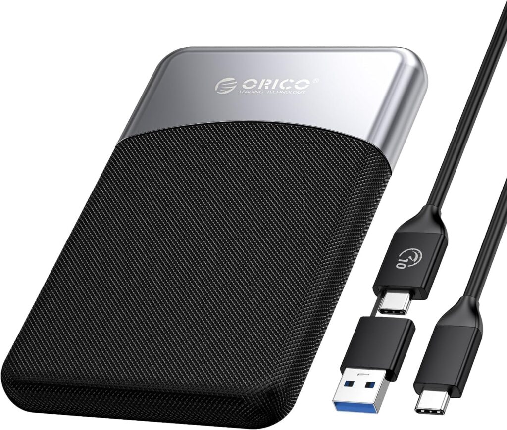 ORICO 2TB External SSD with 2 in 1 USB C Cable, Portable Solid State Drive USB 3.2 Gen 1 Up to 460MB/s, Dust and Drop Resistance, Reliable Storage for USB-C Smartphone, PC, Tablet, Labtop – M25PRO