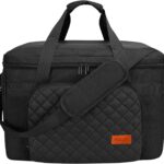 Carrying Bag Compatible with Ninja Crockpot Slow Cooker, Portable Insulated Travel Carrier Case for Ninja Foodi Possiblecooker Pro 8.5 Qt and Accessories with Shoulder Strap, Quilted Black