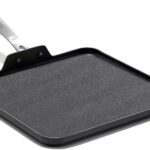 OXO Enhanced 11″ Griddle Pan, PFAS-Free Ceramic Nonstick, Durable Hard Anodized Cookware, Scratch Resistant, Stainless Steel Handle, Good Grips, Dishwasher Safe, Oven safe, Black