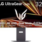 LG 32GX870A-B 32-inch Ultragear 4K UHD (3840 x 2160) OLED Gaming Monitor, Dual-Mode, 240Hz, 0.03ms, NVIDIA, AMD FreeSync Premium Pro, VESA DisplayHDR True Black 400, USB Type-C, DP2.1, Black