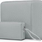 HYZUO 17-17.3 Laptop Sleeve Bag Set for 17″ 17.3″ HP/Lenovo/Dell/ASUS/Acer/LG/Toshiba/MSI Gaming Laptop/Razer Blade 17/18, Notebook Protective Case for Men Women, Rock Gray