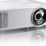 Optoma EH412ST Short Throw 1080P HDR Professional Projector | Super Bright 4000 Lumens | Business Presentations, Classrooms, or Meeting Rooms | 15,000 hour lamp life | Speaker Built In | Portable