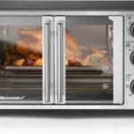 Elite Gourmet ETO2530M Double French Door Countertop Toaster Oven, Bake, Broil, Toast, Keep Warm, Fits 12″ pizza, 25L capacity, Stainless Steel & Black