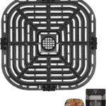 Air Fryer Grill Pan for Instant Vortex Plus 6QT instant pot vortex plus 6QT Clear Cook Air Fryer, Original Air Fryer Accessories Replacement Tray Plate Crisper Plate Rack Parts,Dishwasher Safe