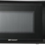 Emerson MW7302B Compact Countertop Microwave Oven with Touch Control, LED Display, 700W, 10 Power Levels, 6 Auto Menus, Glass Turntable and Child Safe Lock, 0.7 Cu., Ft. Black