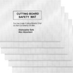 Haull 6 Pcs Non slip Cutting Board Mats Non Absorbent Safety Mat for Under Kitchen Cutting Boards, Dishwasher Safe, 16 x 10 Inches