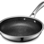 HexClad Hybrid Nonstick 8-Inch Frying Pan, Stay-Cool Handle, Dishwasher-Friendly, Oven-Safe Up to 900°F, Induction Ready, Compatible with All Cooktops