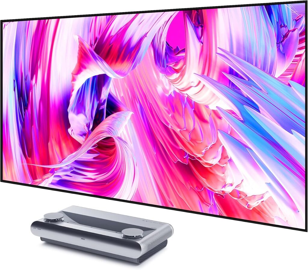 JMGO Ambient Light Rejecting 100 inch ALR Projector Screen for Ultra Short Throw(UST) Projector, Home Theater, 4K UHD, 3D Active