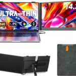 Laptop Screen Extender 0.17″ Ultra-Thin, 14.2″ FHD 1080P IPS Portable Monitor for Laptop, Dual Screen Travel Monitor Extender Suitable for 13″-17.3″ Plug & Play for Windows/Mac/Android/Switch/PS-5