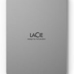 LaCie Mobile Drive 4TB External Hard Drive Portable HDD – Moon Silver, USB-C 3.2, for PC and Mac, Post-Consumer Recycled, with Adobe All Apps Plan and Rescue Services (STLP4000400)