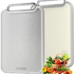 Stainless Steel Cutting Board Double Sided Steel Food Grade PP, Large Chopping Board for Meat and Kitchen, Non-Slip 16 × 11