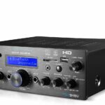 Pyle Wireless Bluetooth Home Stereo Amplifier – Multi-Channel 200 Watt Power Amplifier Home Audio Receiver System w/HDMI, Optical/Phono/Coaxial, FM Radio, USB/SD, AUX, RCA, Mic in – Remote – PDA9HBU