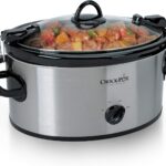 Crock-Pot SCCPVL600S Cook’ N Carry 6-Quart Oval Manual Portable Slow Cooker, Silver