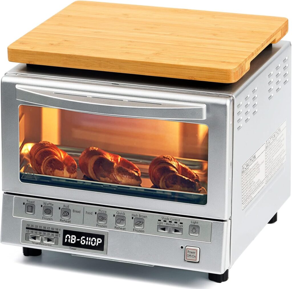 Cutting board Compatible with Panasonic NB-G110P FlashXpress Toaster Oven (Oven Excluded), Countertop Oven Accessories, With Heat Resistant Non-Skid Silicone Feet, Protects Cabinet, More Storage Space